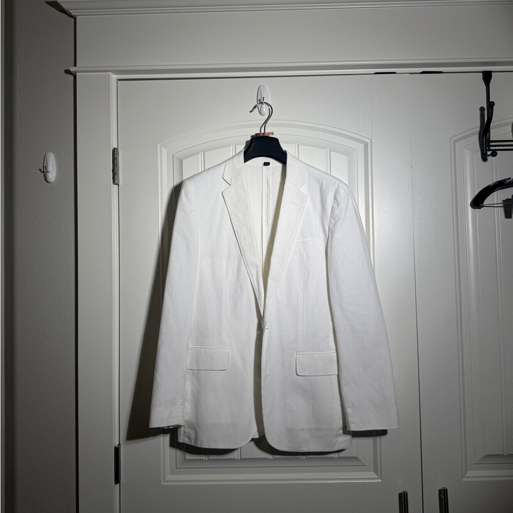 *NEW* J Crew Ludlow Slim Unstructured Suit Jacket Mens 34S Irish Cotton-Linen